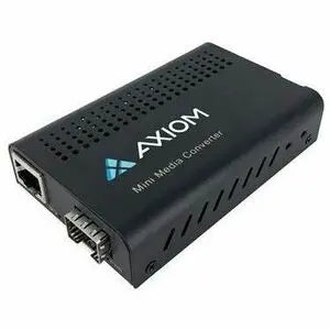 Axiom AXG99288 Mini 1Gbps Ethernet to Fiber Media Converter – Compact Standalone Gigabit Converter with Open SFP Port