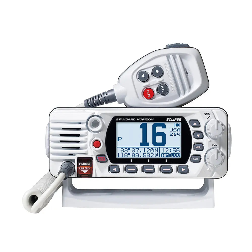Standard Horizon GX1410GW Eclipse Series 25W Fixed Mount VHF Marine Radio with Built-in GPS - White