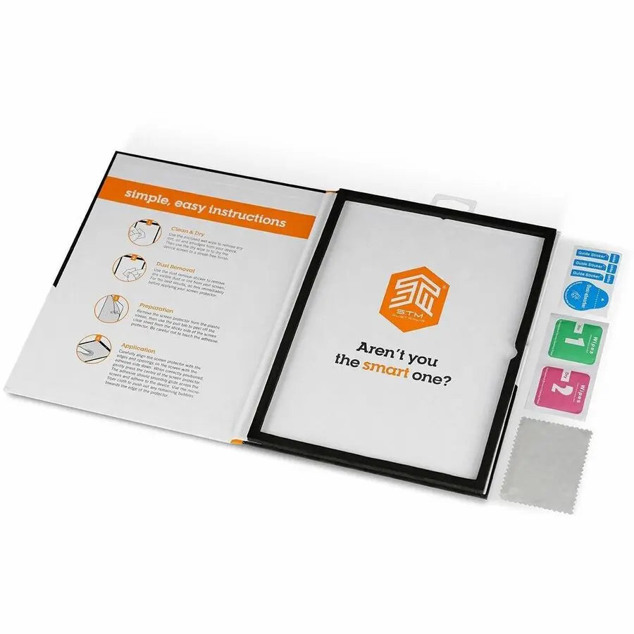STM Goods Screen Protector for iPad Air 2024 – Clear tempered glass with easy installation kit