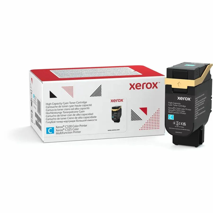 Xerox Genuine Cyan High Capacity Toner Cartridge (006R04828) for Xerox C320 and C325 Printers