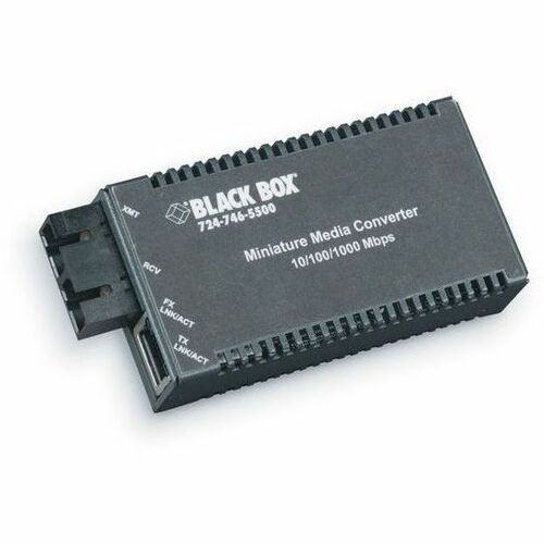 Black Box MultiPower Miniature Transceiver/Media Converter (LGC125A-R4) for Fiber Optic Networks