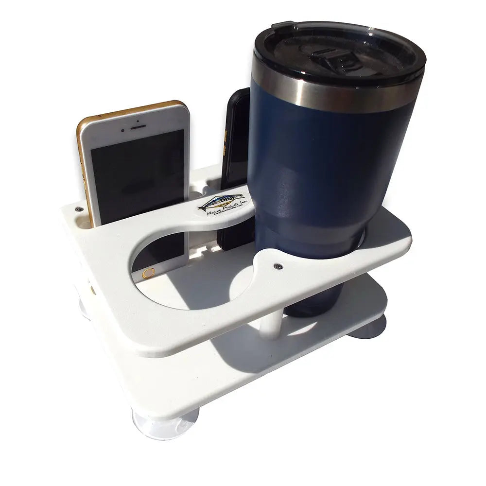 Deep Blue Marine Double Drink and Cell Phone Holder with Suction Cups - Model SMDH-CELL