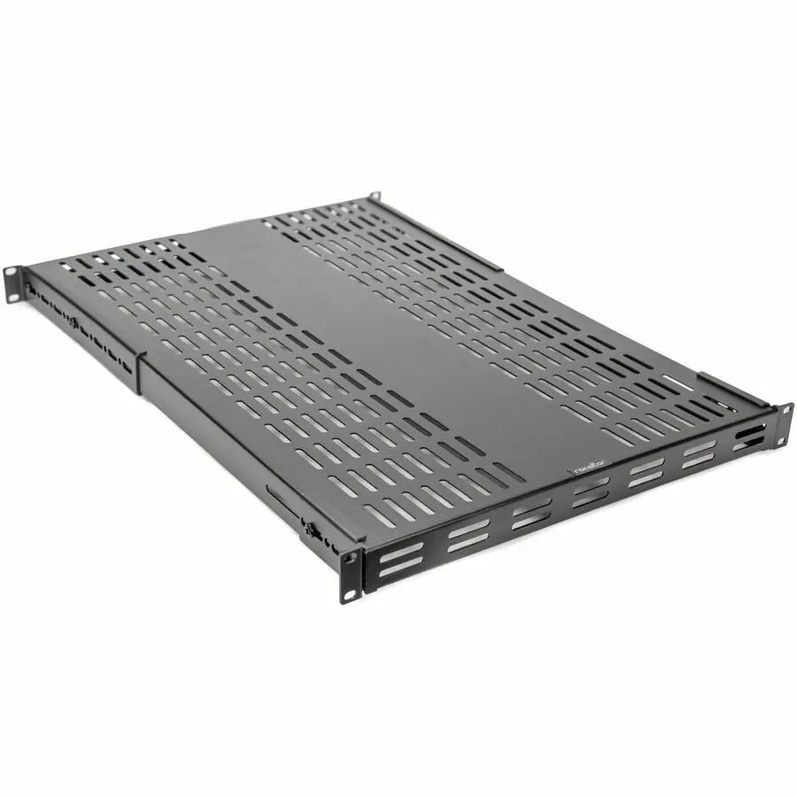 Rocstor Y10E074-B1 1U Adjustable Vented Steel Rack Shelf for 19-Inch Server Racks