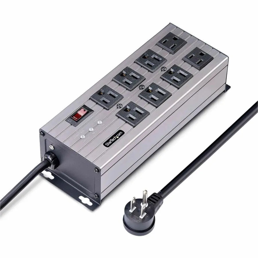 StarTech.com 8-Outlets Power Strip with Surge Protection and EMI/RFI Noise Isolation
