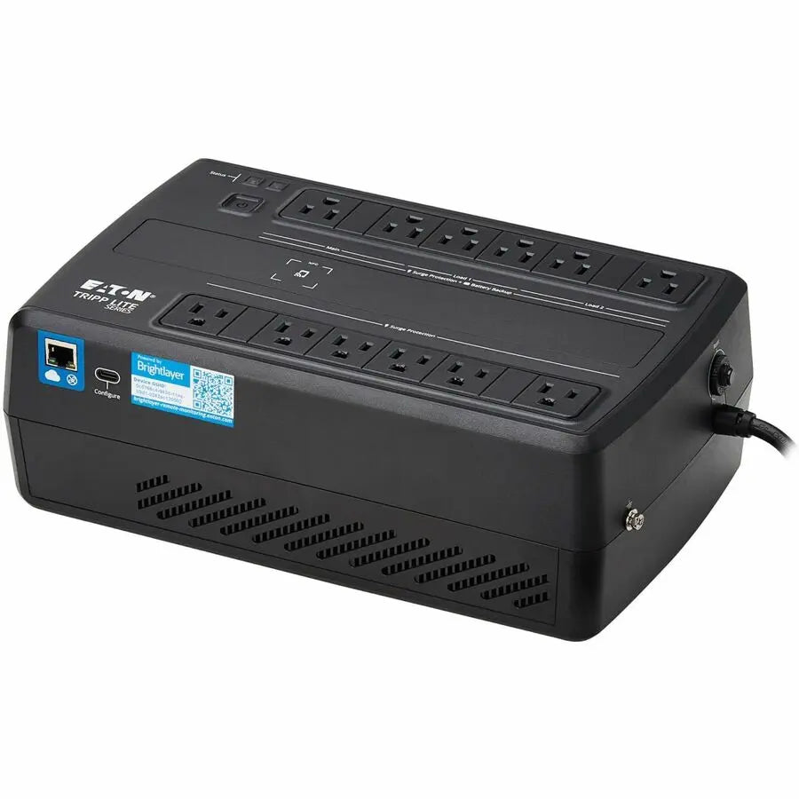 Eaton Tripp Lite Series AVR750UNC 750VA Cloud-Connected Line-Interactive UPS for Home and Office