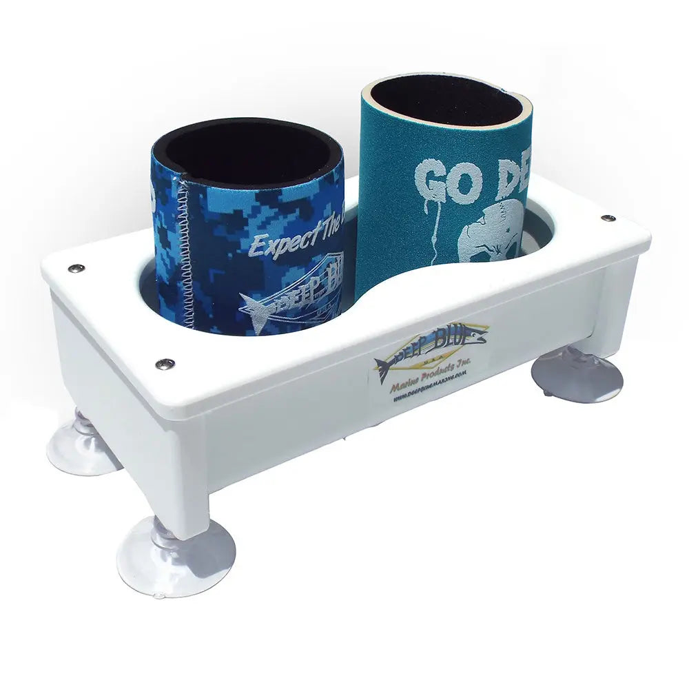 Deep Blue Marine DH-2 Double Cup Holder and Storage Box for Boats