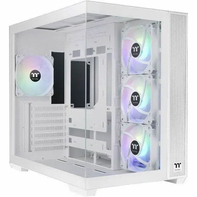 Thermaltake View 380 TG ARGB Snow Mid Tower Chassis - White with Tempered Glass
