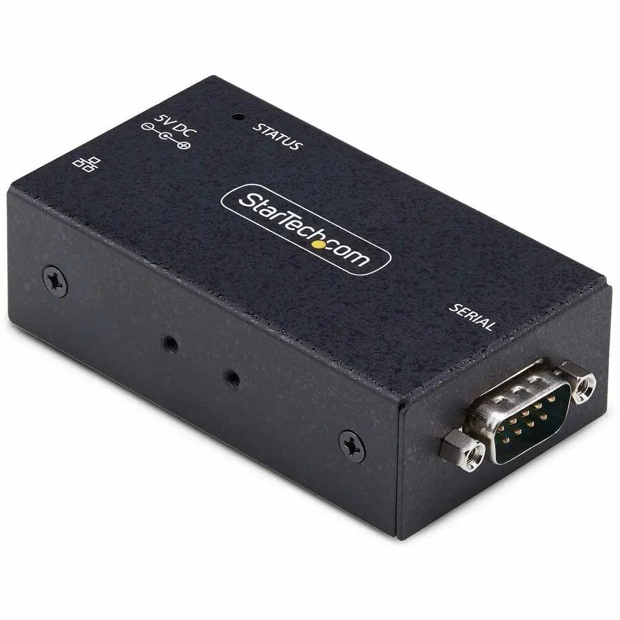 StarTech.com 1-Port Serial to Ethernet Adapter - IP Device Server for RS232 Devices, Wall & DIN Rail Mount, TAA Compliant