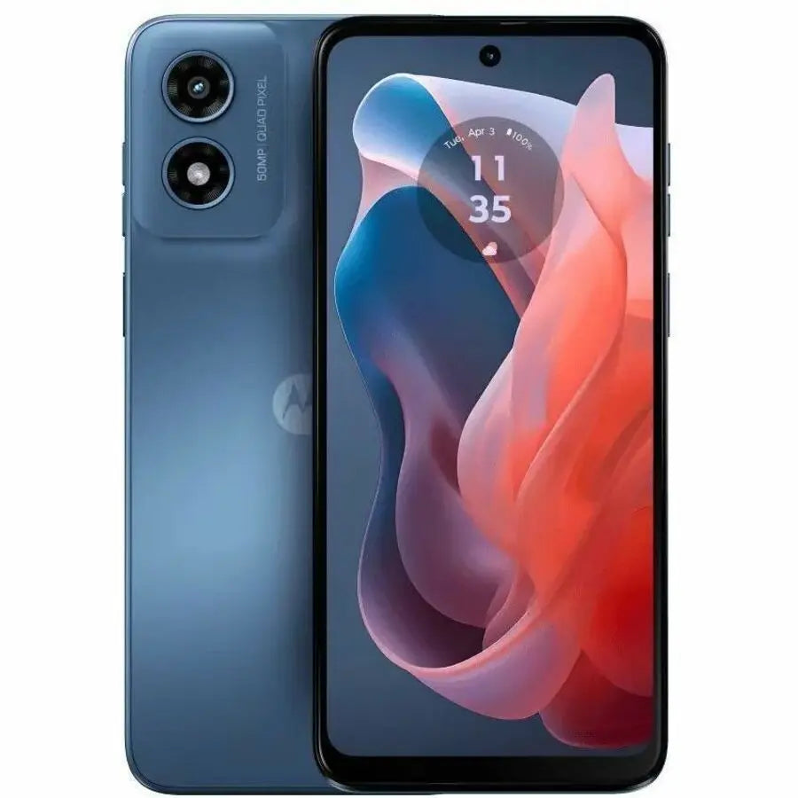 Motorola Mobility moto g play (2024) 64 GB Smartphone - 6.5" LCD HD+ 1600 x 720 - Octa-core (Kryo 265 GoldQuad-core (4 Core) 2.40 GHz + Kryo 265 Silver Quad-core (4 Core) 1.90 GHz - 4 GB RAM - Android 13 - 4G - Sapphire Blue