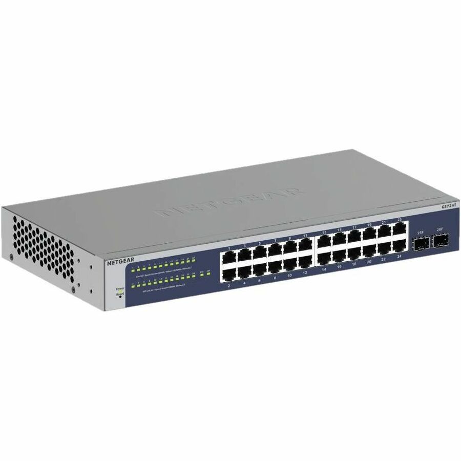 Netgear GS724T-600NAS Gigabit Smart Switch with 24 Ports and Cloud Management