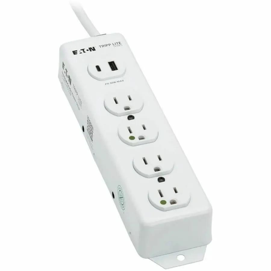 Eaton Tripp Lite Series PS-415-HGUSB Medical-Grade Power Strip with Dual USB Ports and Antimicrobial Coating by Eaton Corporation