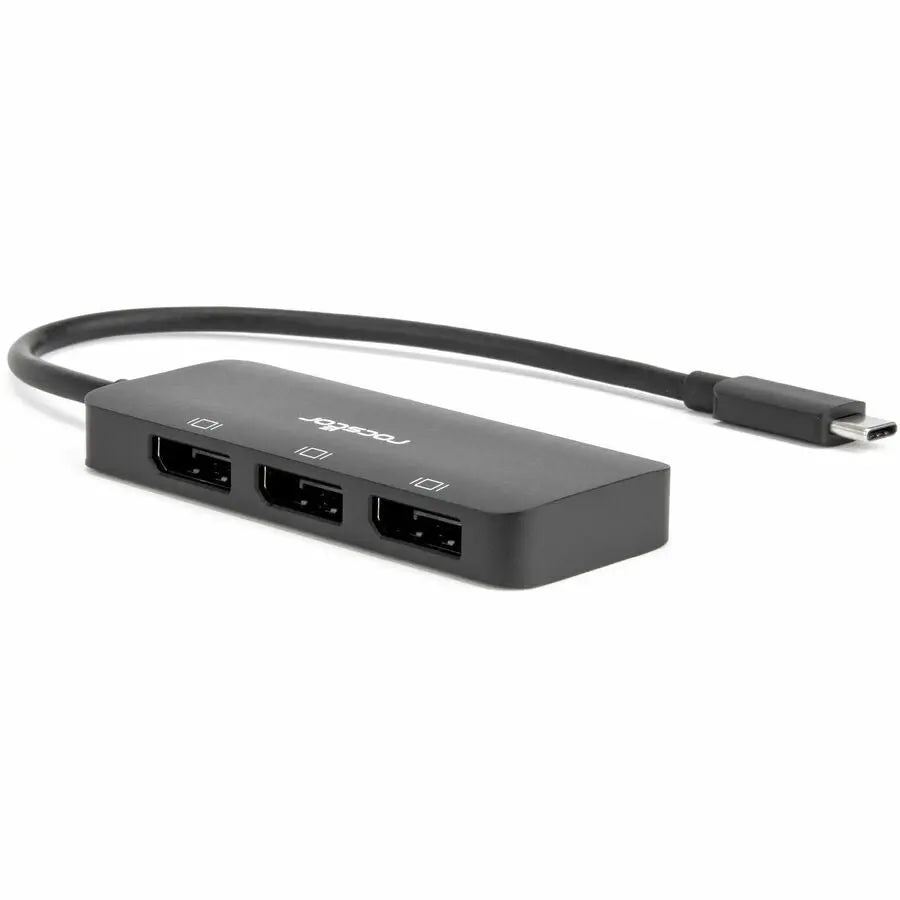 Rocstor Type-C to Triple DisplayPort Adapter with DP 1.4 Alt Mode - Supports 8K, Dual 4K, and HDR for Seamless Multi-Display Setup