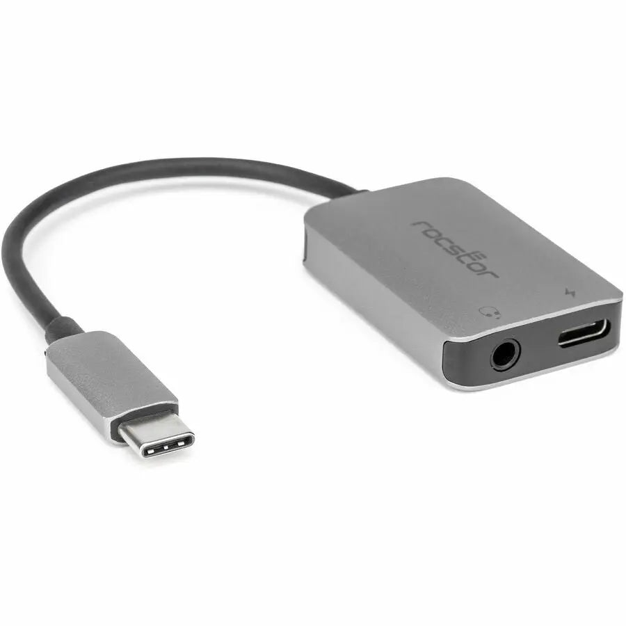 Rocstor Y10A331-S1 Premium USB-C to Hi-Res AUX 3.5mm Audio Adapter with 100W Power Delivery