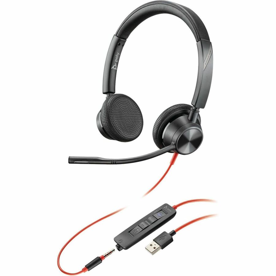 HPI SOURCING - NEW Blackwire 3320 USB-A Headset for Clear Communication and Rich Stereo Sound