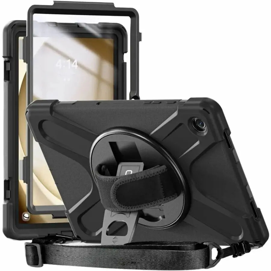 CODi Rugged Samsung Galaxy Tab A9+ Case with Integrated Screen Protector - Durable 3-Part Design with Rotating Kickstand and Adjustable Hand Strap