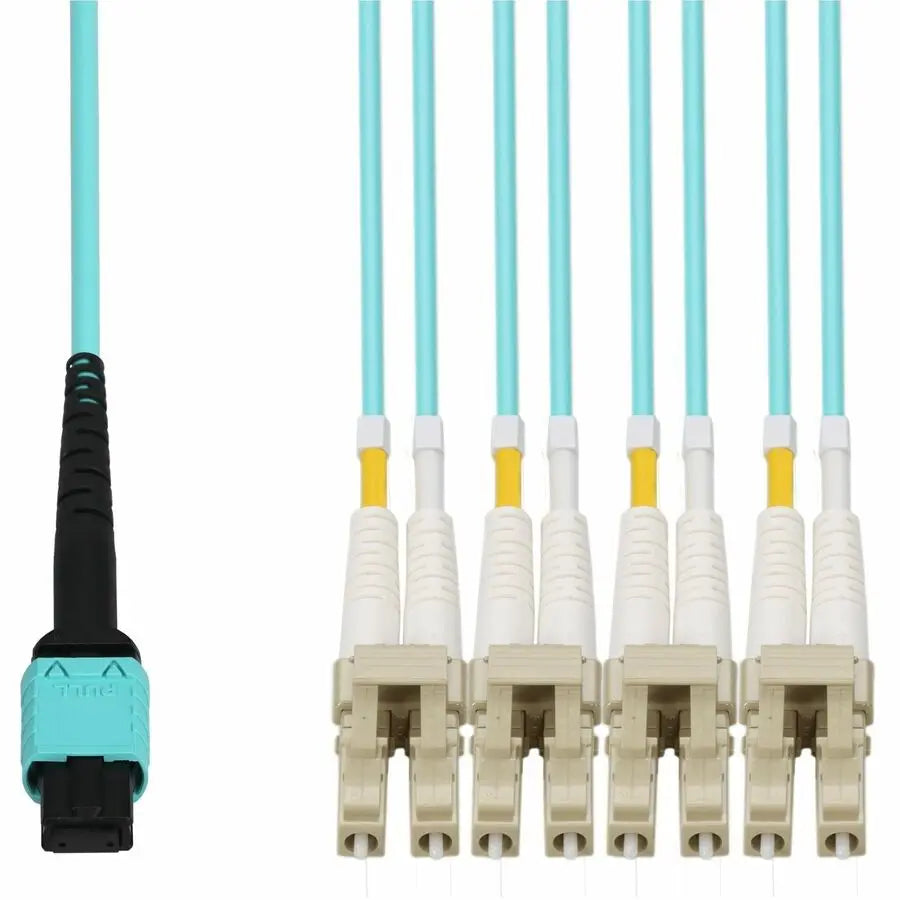 AddOn Cisco Fiber Optic Network Cable CB-M12-4LC-MMF3M-AO - 3m MPO/UPC to 4xLC Duplex OM4 LSZH Aqua Multimode Fiber