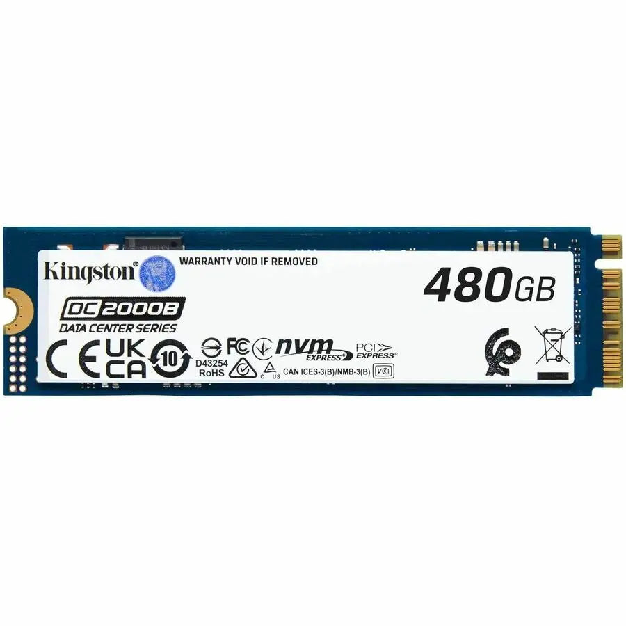 Kingston DC2000B PCIe 4.0 NVMe M.2 SSD – 480GB Enterprise Data Center Storage