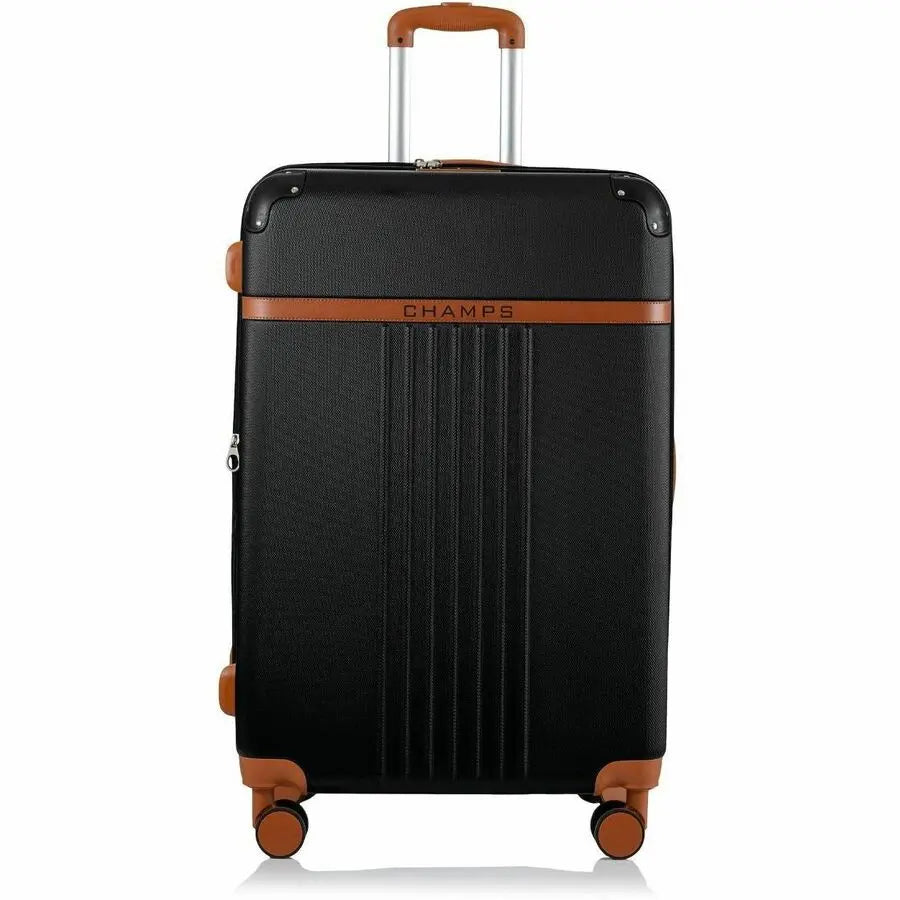 Champs International Vintage Collection Hardside Carry-On Luggage - Black