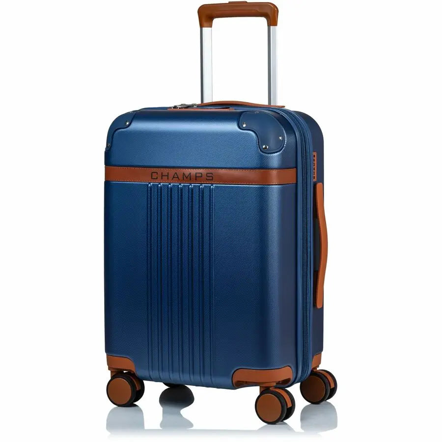 Champs Vintage Collection Hardside Carry-On Suitcase - Navy