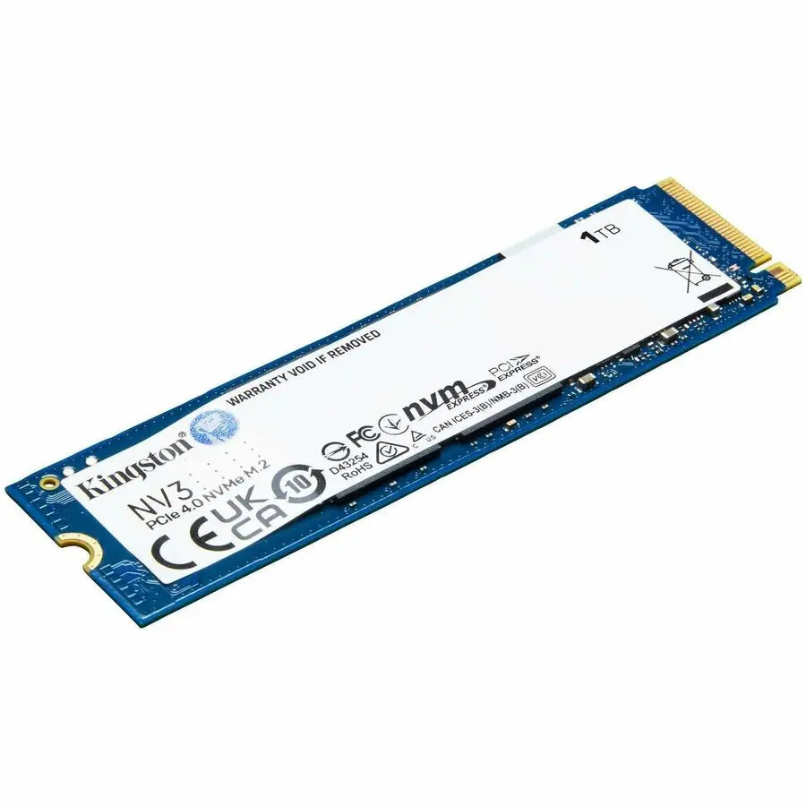 Kingston NV3 PCIe 4.0 NVMe SSD – 1TB M.2 2280 Internal Storage Drive