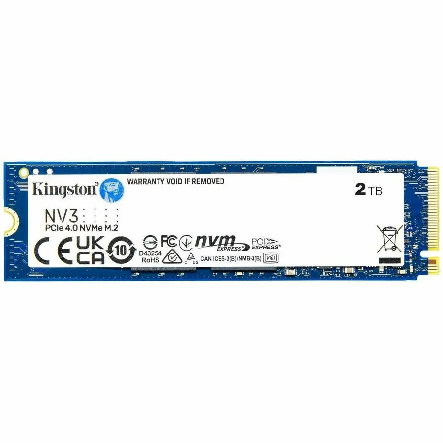 Kingston NV3 2TB PCIe 4.0 NVMe M.2 SSD - High-Speed Internal Storage for Desktops and Laptops