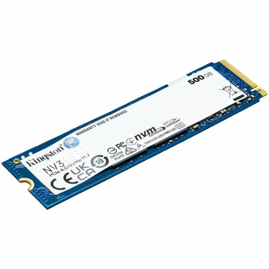 Kingston NV3 PCIe 4.0 NVMe SSD - 500GB M.2 2280 Internal Drive