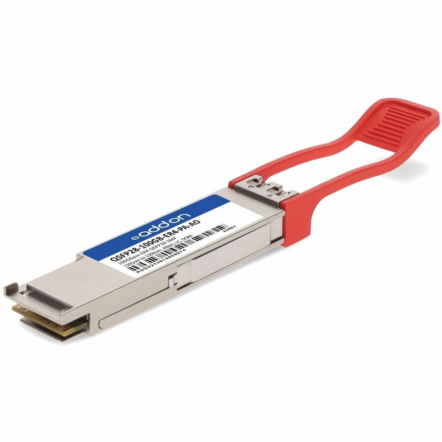 AddOn Palo Alto Networks QSFP28 Module (Part Number: QSFP28-100GB-ER4-PA-AO) - 100GBase-ER4 Optical Transceiver for Long-Range Single-Mode Fiber Connectivity