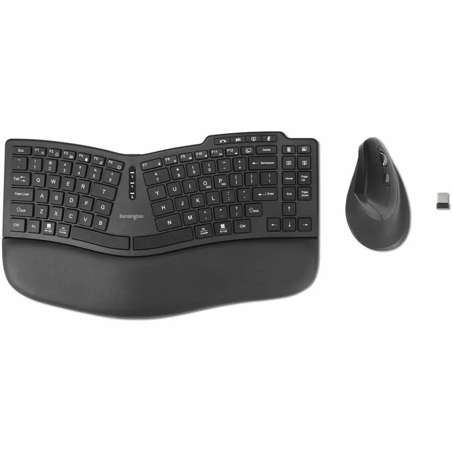 Kensington Pro Fit Ergo KM675 EQ Wireless Desktop Set – Ergonomic Keyboard and Vertical Mouse with Recycled Materials