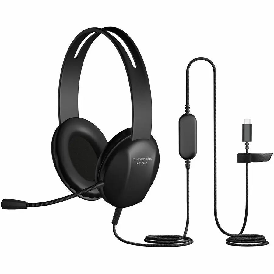 Cyber Acoustics AC-4014 USB-C Headset with Noise Cancellation and Durable Design