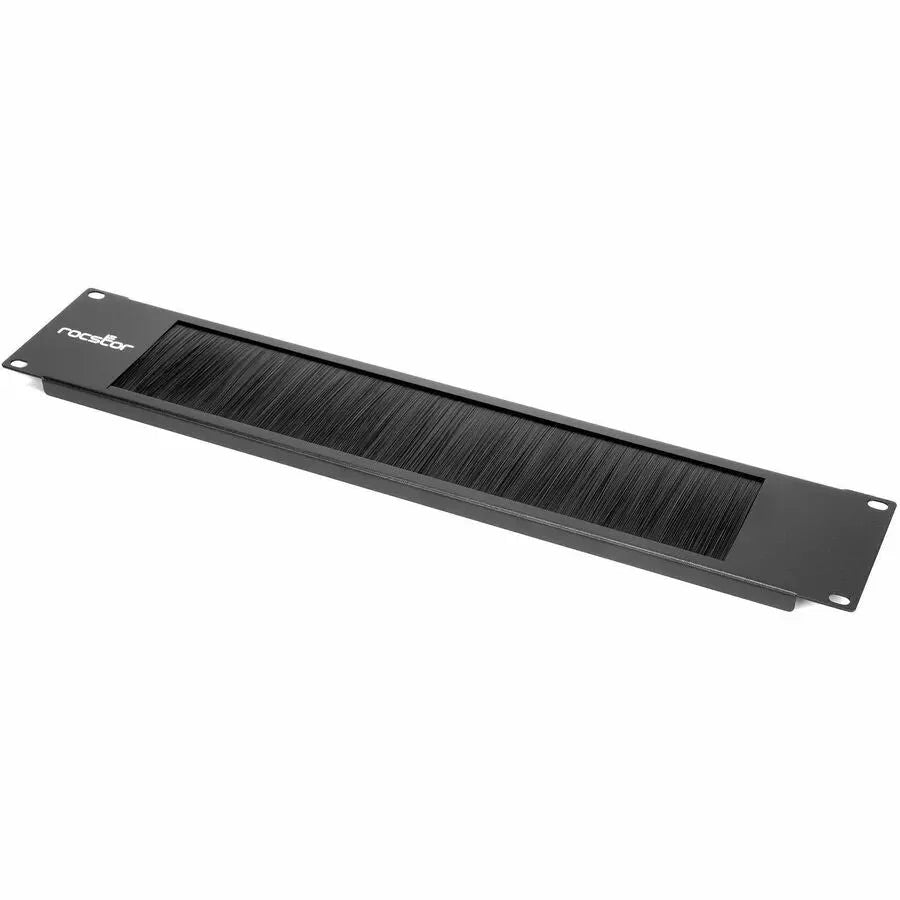 Rocstor 2U Rack Mount Brush Panel Y10E088-B1 for Cable Management and Cooling Control