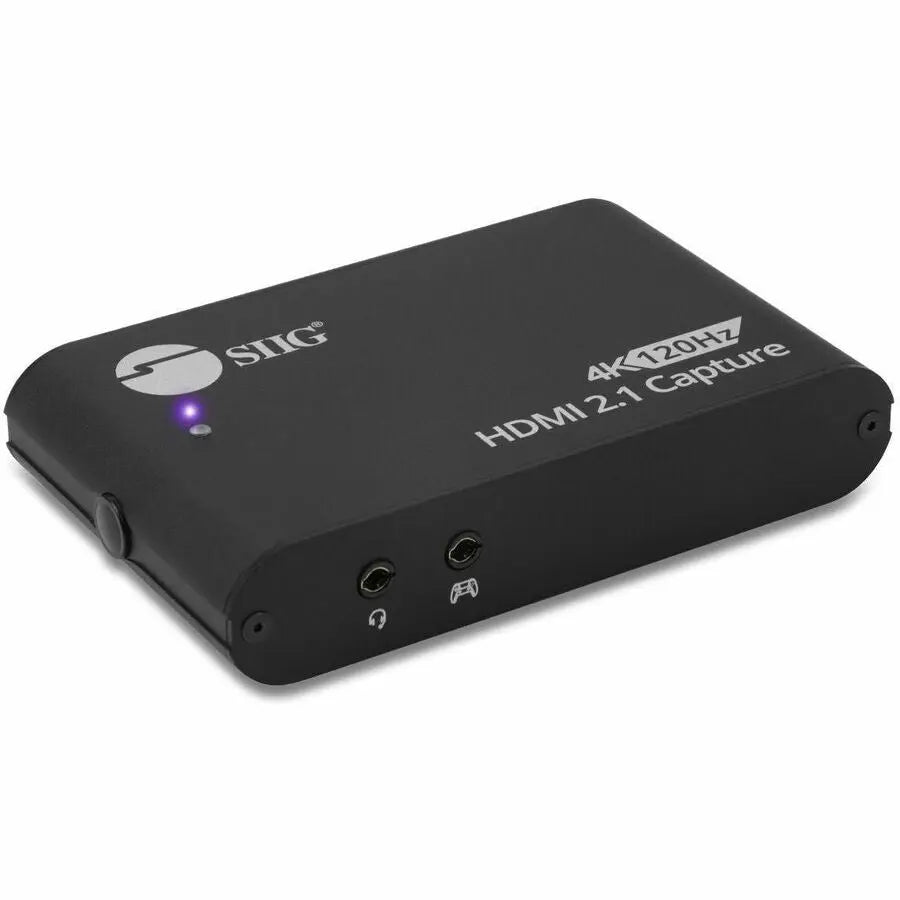 SIIG 4K120Hz HDMI 2.1 Capture Device for Gaming and Streaming - 4K60Hz Capture with Loopout, USB-C 10Gbps, TAA Compliant