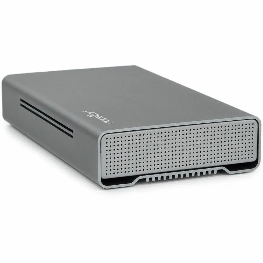 Rocstor Rocpro D90 External Hard Drive - 24TB USB-C Desktop Storage with 7200 RPM, Aluminum Gray