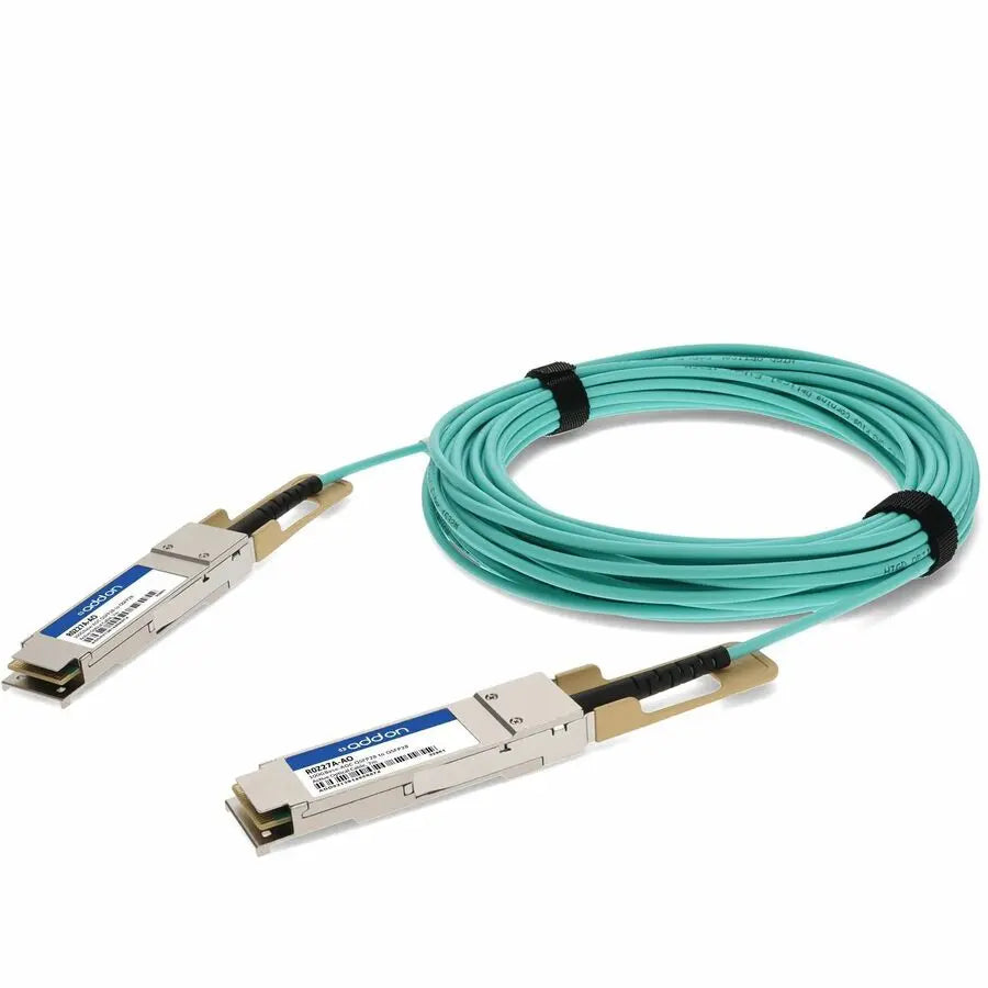 AddOn Aruba Networks R0Z27A-AO 100GBase-AOC QSFP28 to QSFP28 Active Optical Cable, 23 ft Multi-Mode Fiber