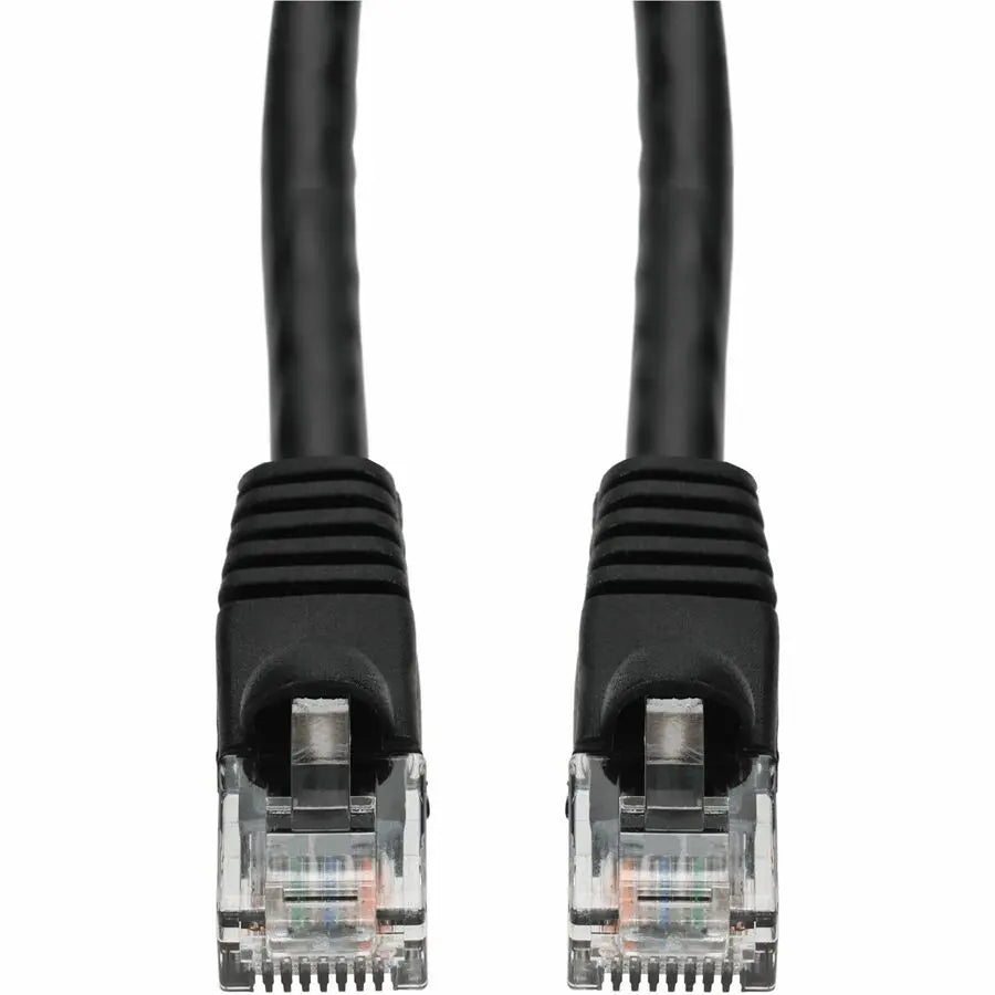 AddOn 75ft Black CAT 6A PVC Ethernet Cable Snagless Bubble Boot RJ-45 M/M