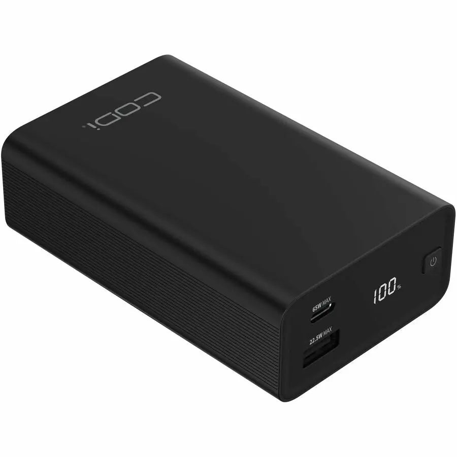 CODi 65W Laptop and Device Power Bank PB020-CA – 20,000mAh Portable Charger with USB-C and USB-A Ports