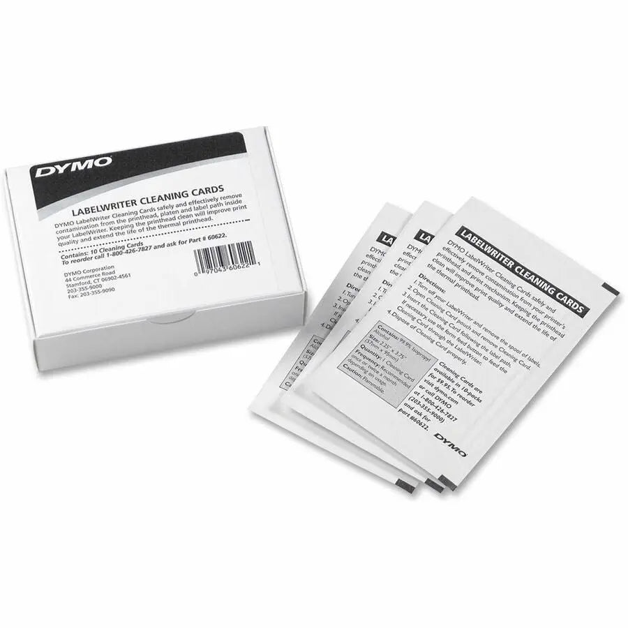 Dymo LabelWriter Cleaning Cards by Newell Brands - Pack of 10 for Optimal Print Quality
