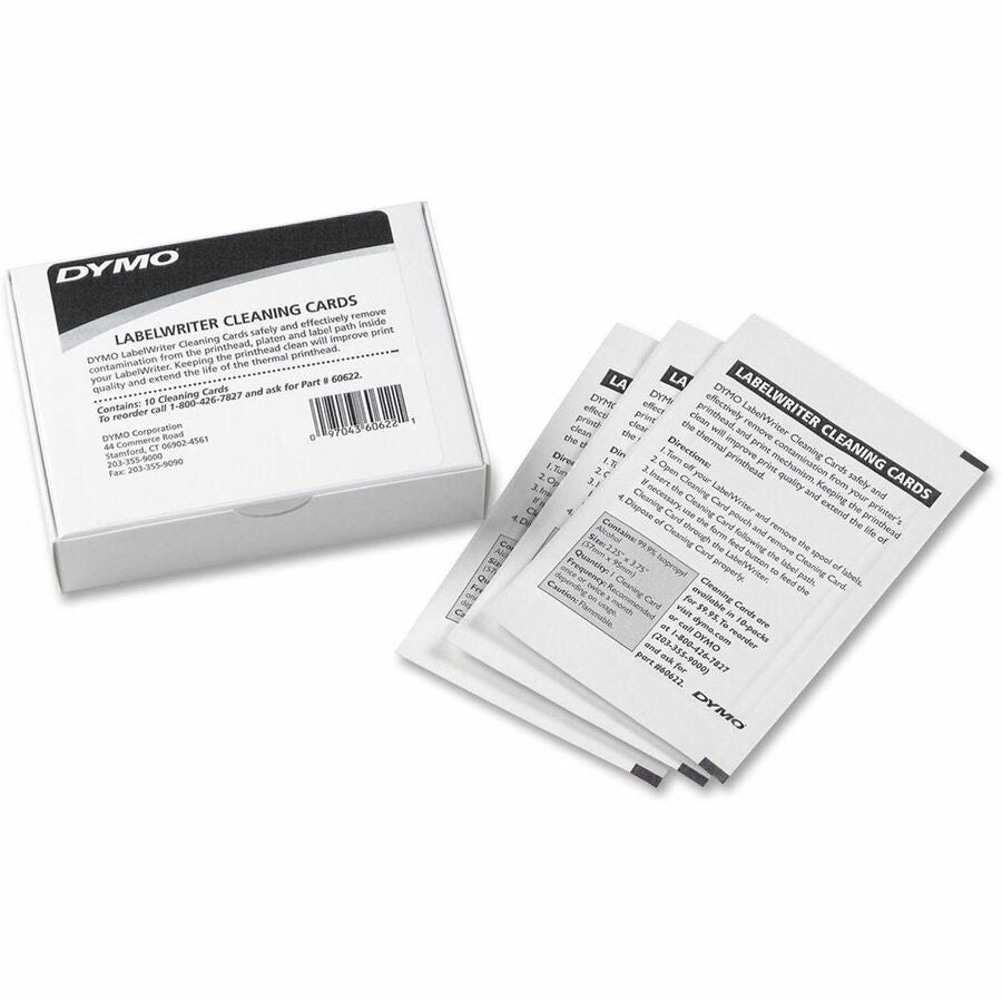 Dymo LabelWriter Cleaning Cards (Part Number 60622) – 10 Pack for Optimal Printer Maintenance