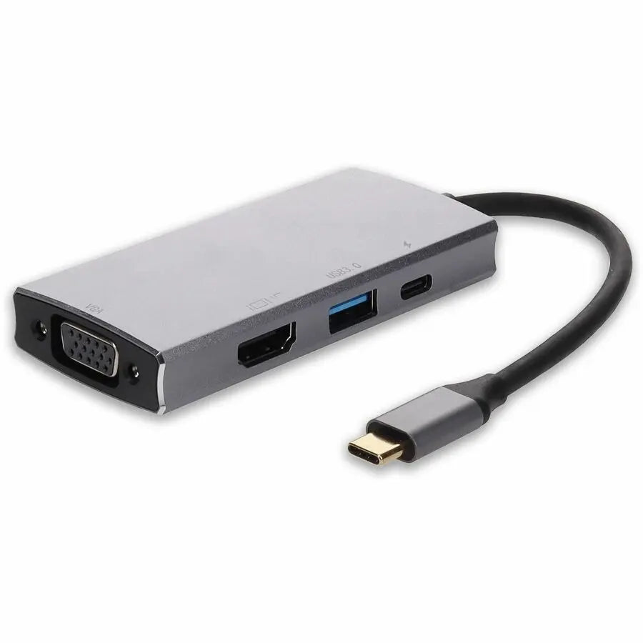 AddOn USB-C 3.1 Video & Data Adapter Cable with HDMI, VGA, and USB 3.0 - 8 Inches
