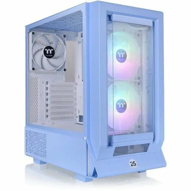 Thermaltake Ceres 350 MX Hydrangea Blue Mid Tower PC Case with RGB Fans and Tempered Glass Panels
