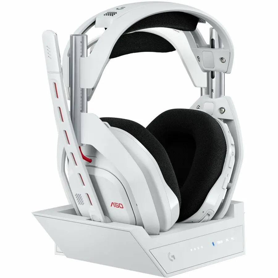 Logitech G Astro A50 (Gen 5) Wireless Gaming Headset with Base Station – PRO-G Graphene Drivers, 3-System Switching, Bluetooth, White