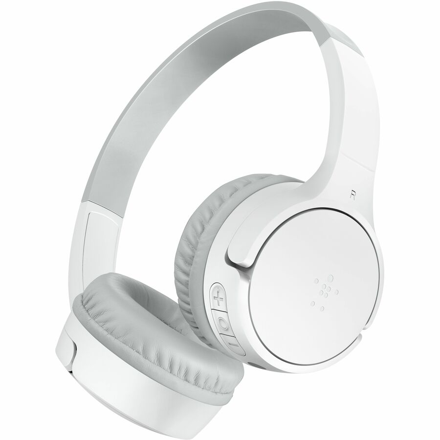 Belkin SOUNDFORM Mini Wireless Bluetooth Headphones for Kids, White, AUD002btWTV3