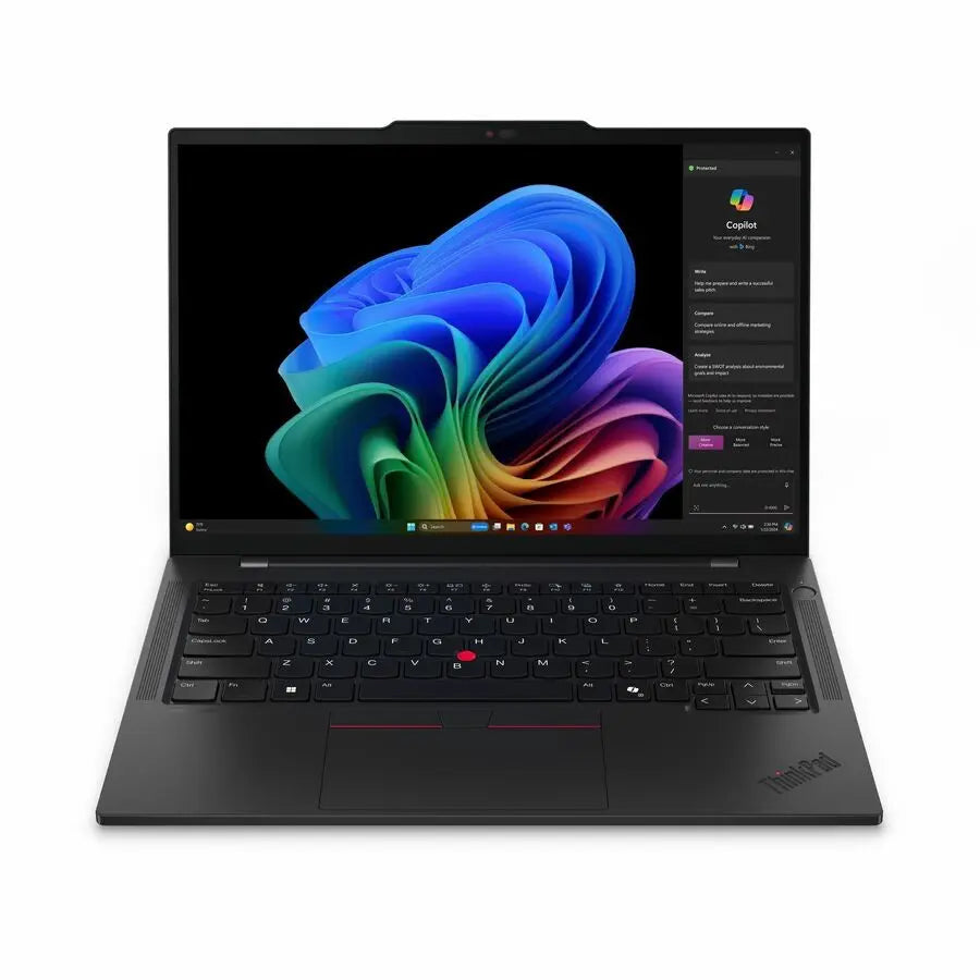 Lenovo ThinkPad T14s Gen 6 21N1002DUS 14" Copilot+ PC Notebook - WUXGA - 60 Hz - Qualcomm Snapdragon X Plus X1P-42-100 - 16 GB - 512 GB SSD - English Keyboard - Black