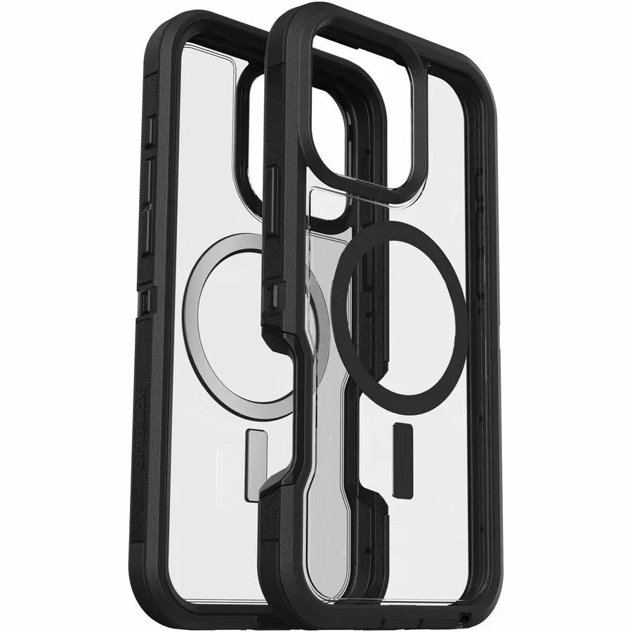 OtterBox Defender Series XT Clear Case for iPhone 16 Pro Max – Dark Side (Black/Transparent)