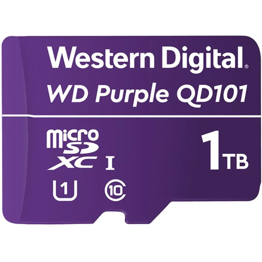 Western Digital Purple SC QD101 1TB microSDXC Card for Security Cameras