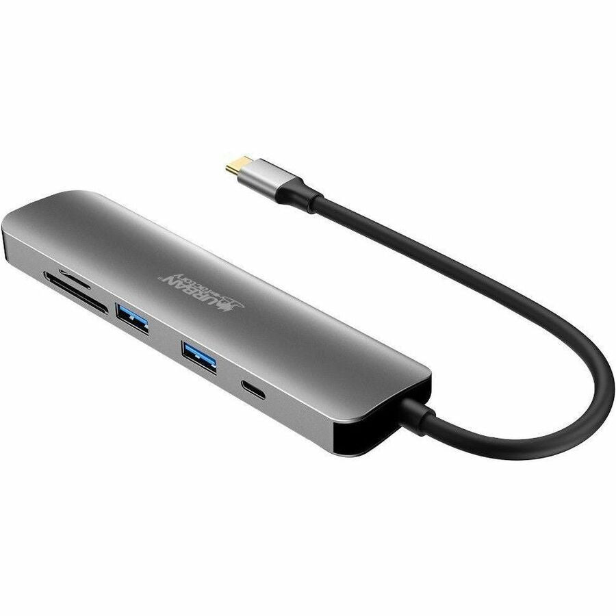 Urban Factory HUBEE 6-in-1 USB-C Docking Station, 100W Power Delivery, HDMI, SD Card Readers, MHC45UF
