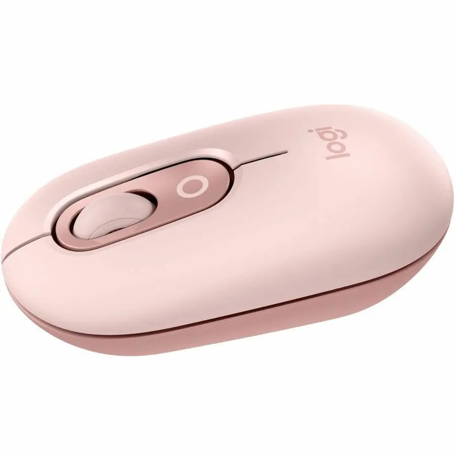 Logitech POP Mouse, Compact and Portable Wireless Bluetooth Mouse With Programmable Buttons and Quiet Clicks, Easy-Switch Between up to 3 Devices, Rose