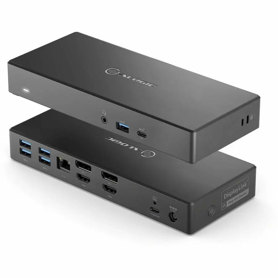 Alogic DA2 Universal Dual 4K Docking Station with Power Delivery and Multiple HDMI/DisplayPort Outputs