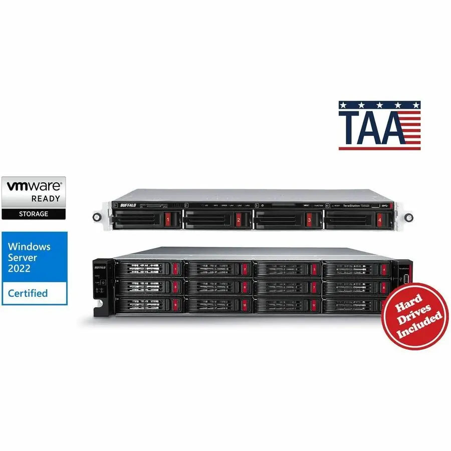 Buffalo TeraStation 51220RH NAS Storage System – 16TB Rack-Mountable Network Attached Storage with Advanced Security and Performance Features