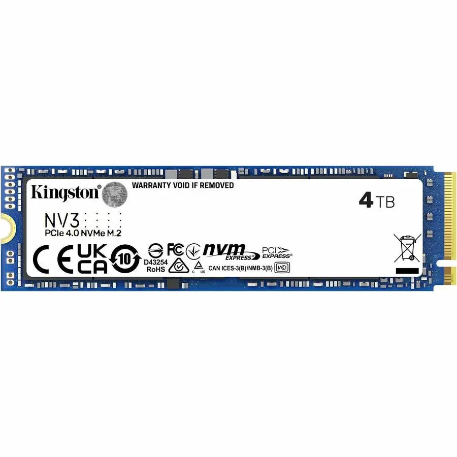 Kingston NV3 4TB PCIe 4.0 NVMe M.2 SSD – High-Speed Internal Storage for Laptops and Small PCs