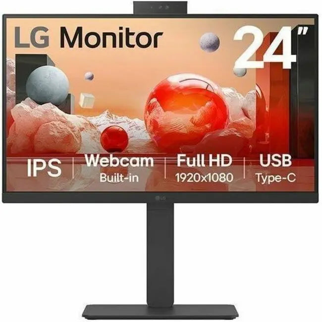 LG 24BA850-B 24-Inch Full HD IPS Monitor with USB-C and Built-in Webcam